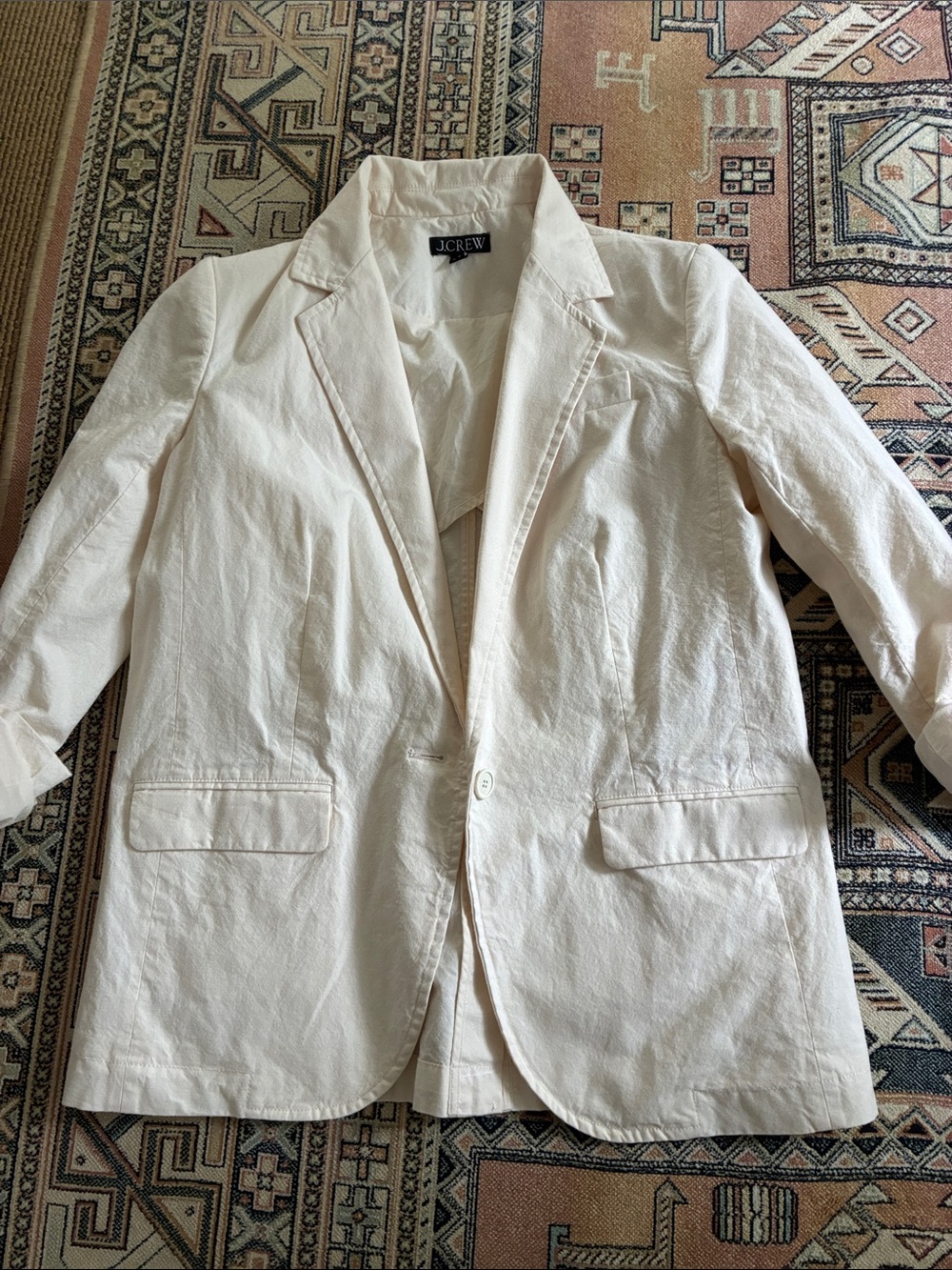 J. Crew Cream Single-Button Blazer - Picture 6 of 7
